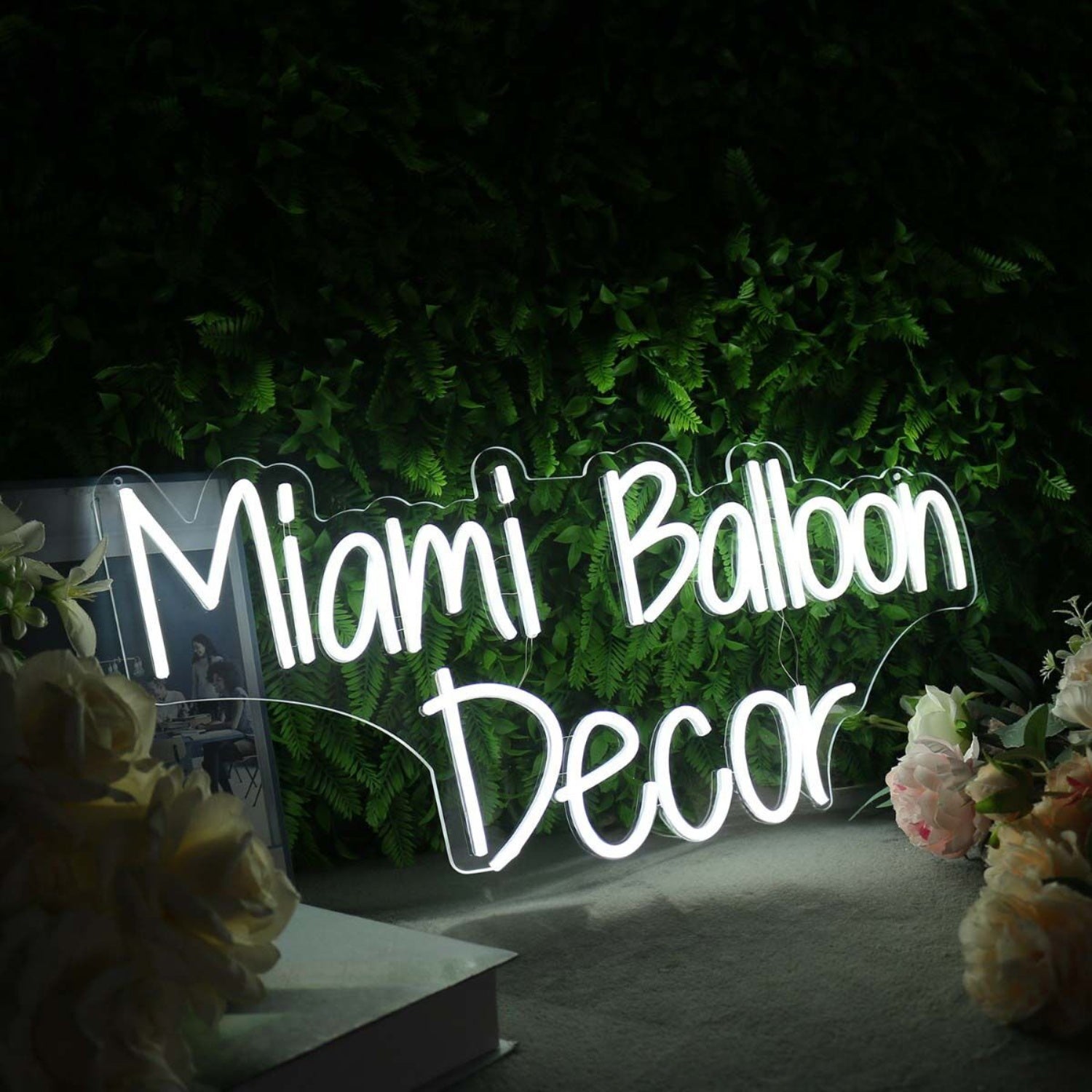 Miami Balloon Decor White Led Neon Sign - Shineneon