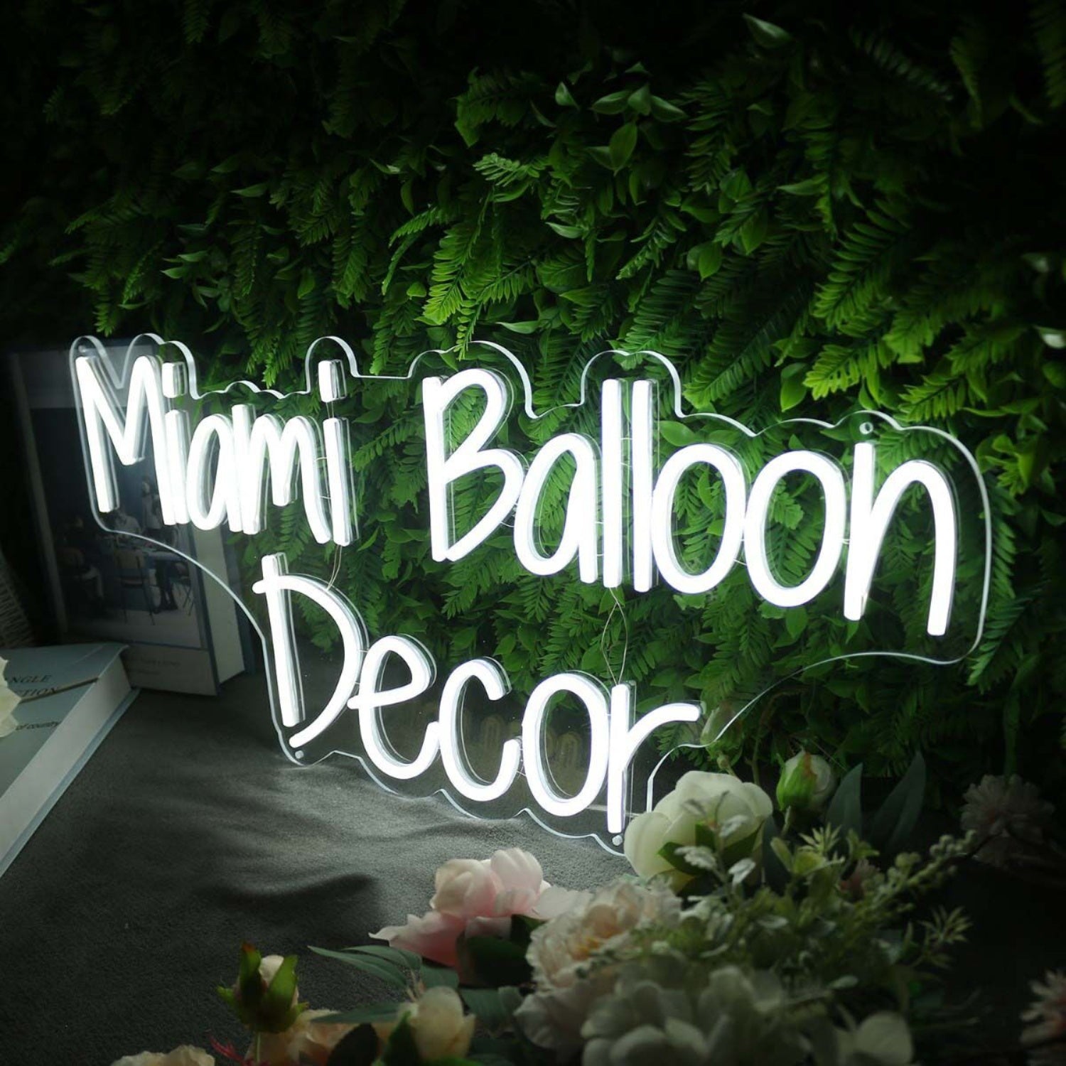 Miami Balloon Decor White Led Neon Sign - Shineneon