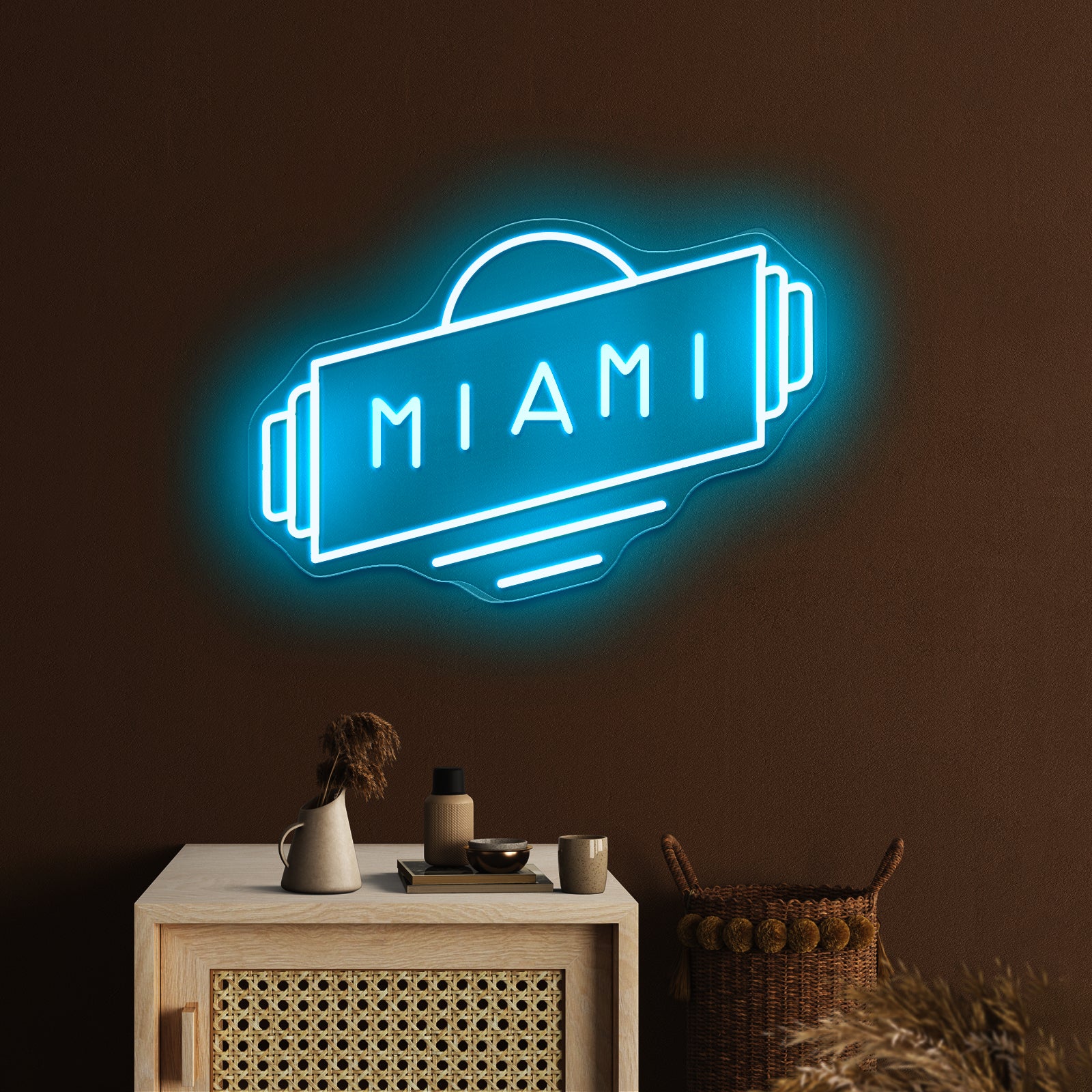 Miami Cheap Neon Signs For Wall Decor - Size and dimension reference