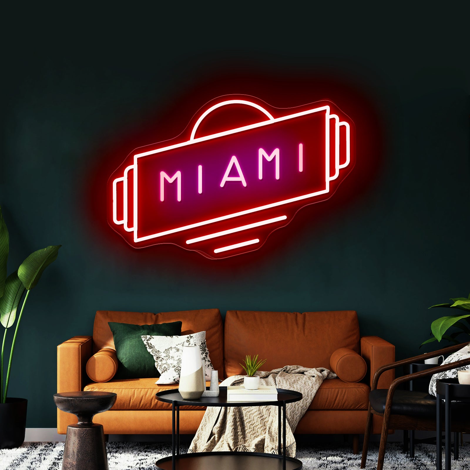 Miami Cheap Neon Signs For Wall Decor - Custom LED neon sign front view