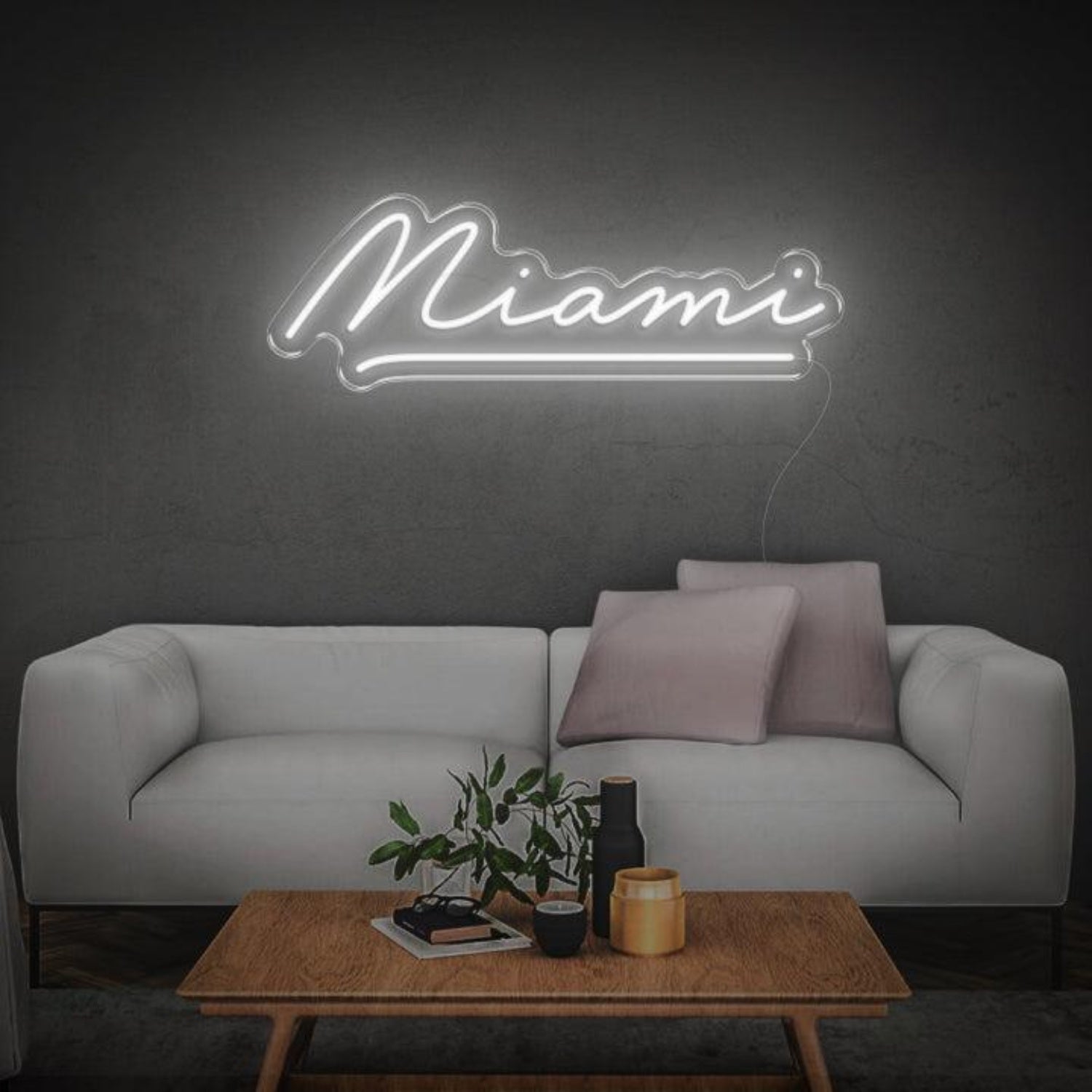 Miami Red Script Led Neon Sign For Home Wall Decor | Shineneon