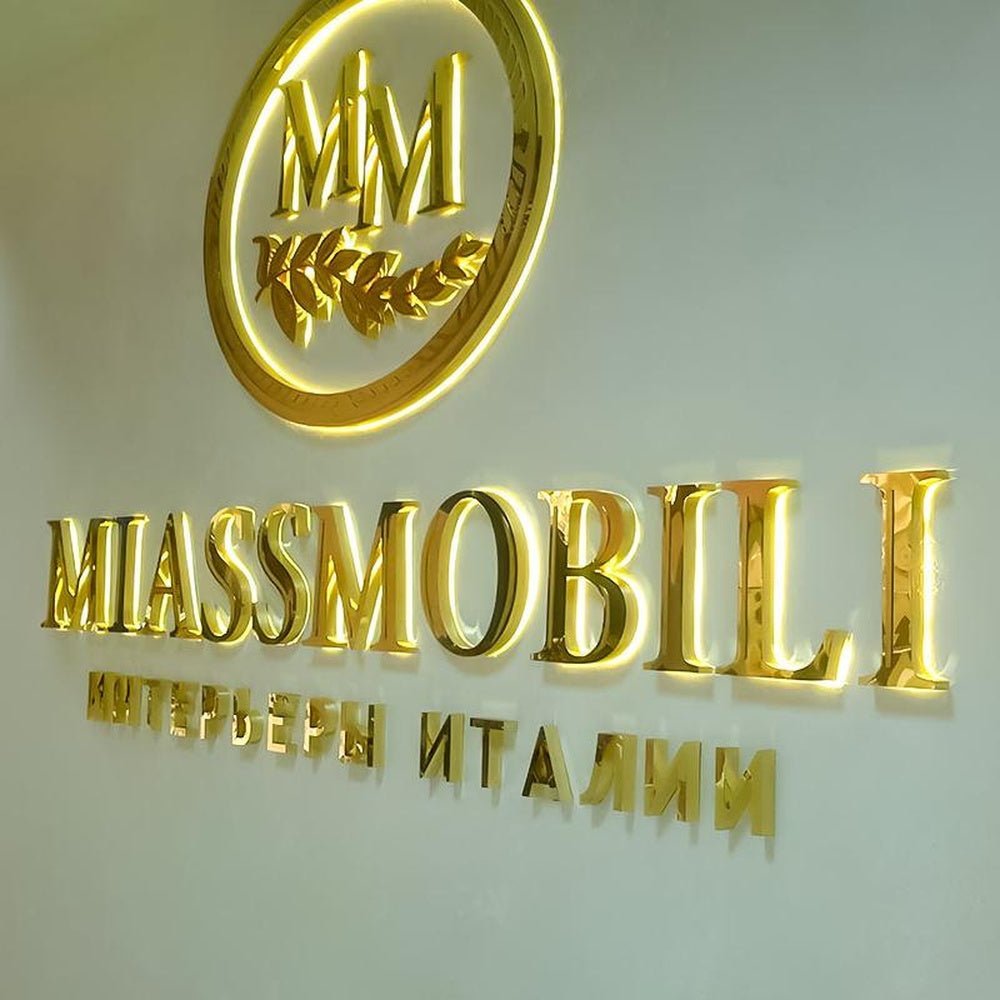 Miassmobili 3D Backlit Letters Business Metal Led Sign - Shineneon