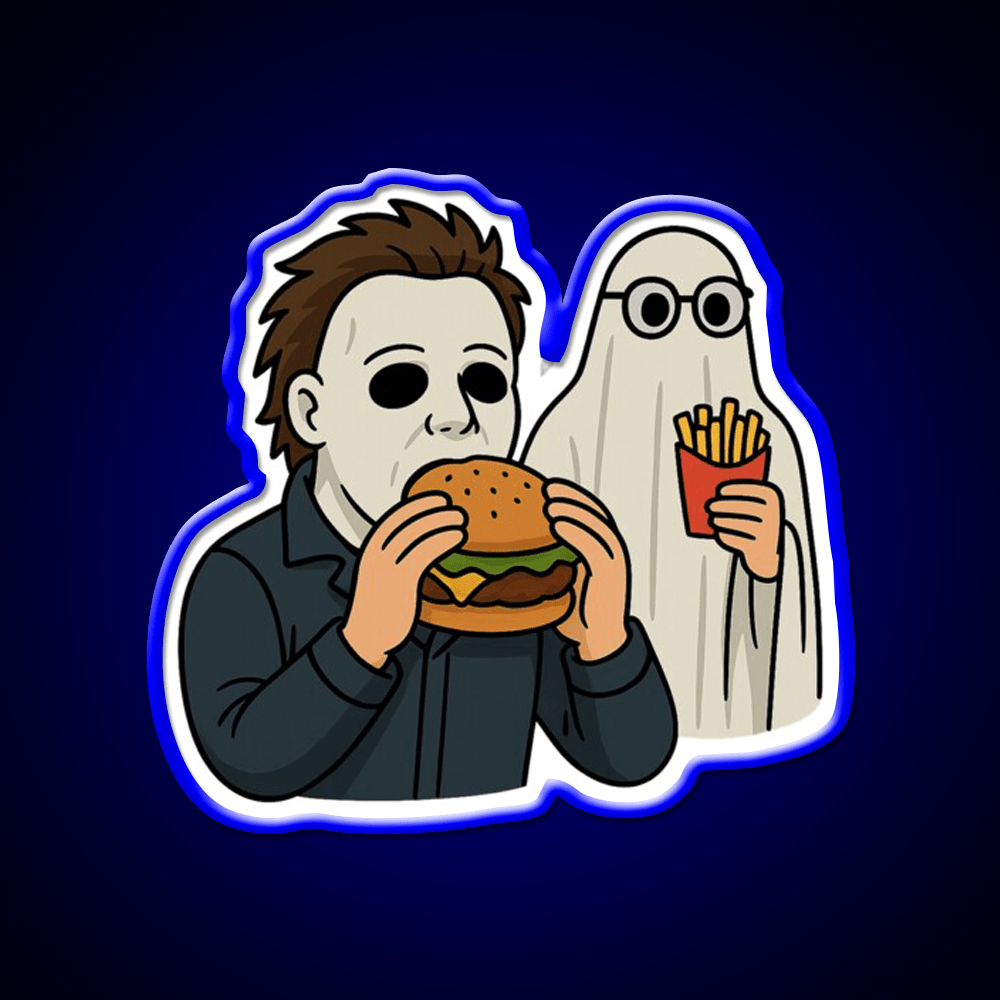 Michael Myers And Bob Fast Food Led Neon Sign For Burger Place Rgb Color - Shineneon