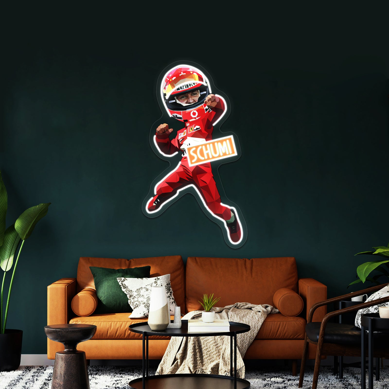 Michael Schumacher Pop Artwork Neon Wall Signs - LED neon sign view 8