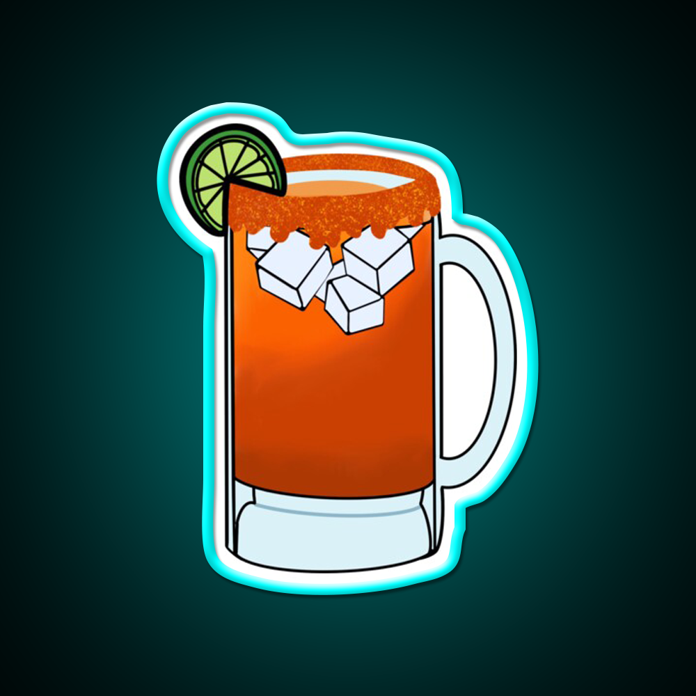 Micheladas Beer Bar Decor Led Neon Sign Rgb Color - Size and dimension reference