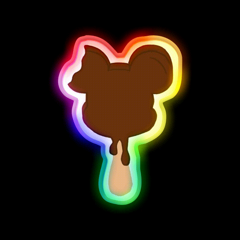 Mickey Ice Cream Snack Food Led Neon Sign For Snack Room Rgb Color - LED neon sign close-up detail
