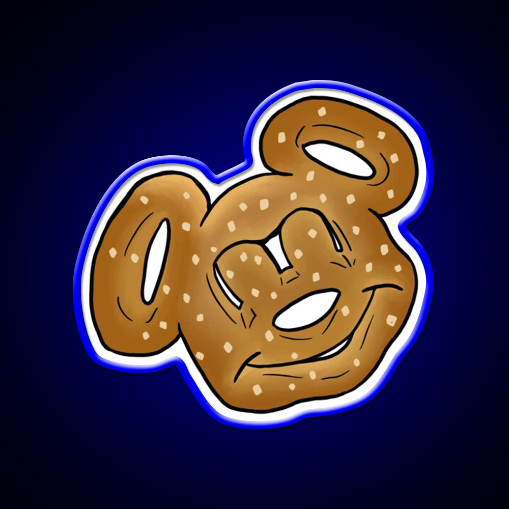 Mickey Pretzel Snack Food Led Neon Sign Rgb Color - Shineneon
