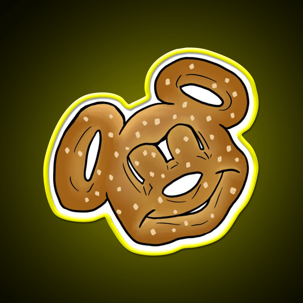 Mickey Pretzel Snack Food Led Neon Sign Rgb Color - Shineneon