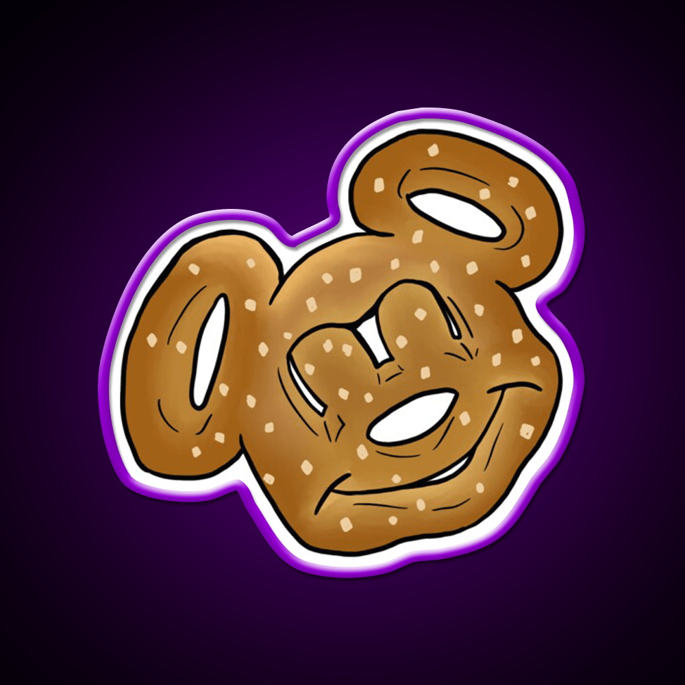 Mickey Pretzel Snack Food Led Neon Sign Rgb Color - Shineneon