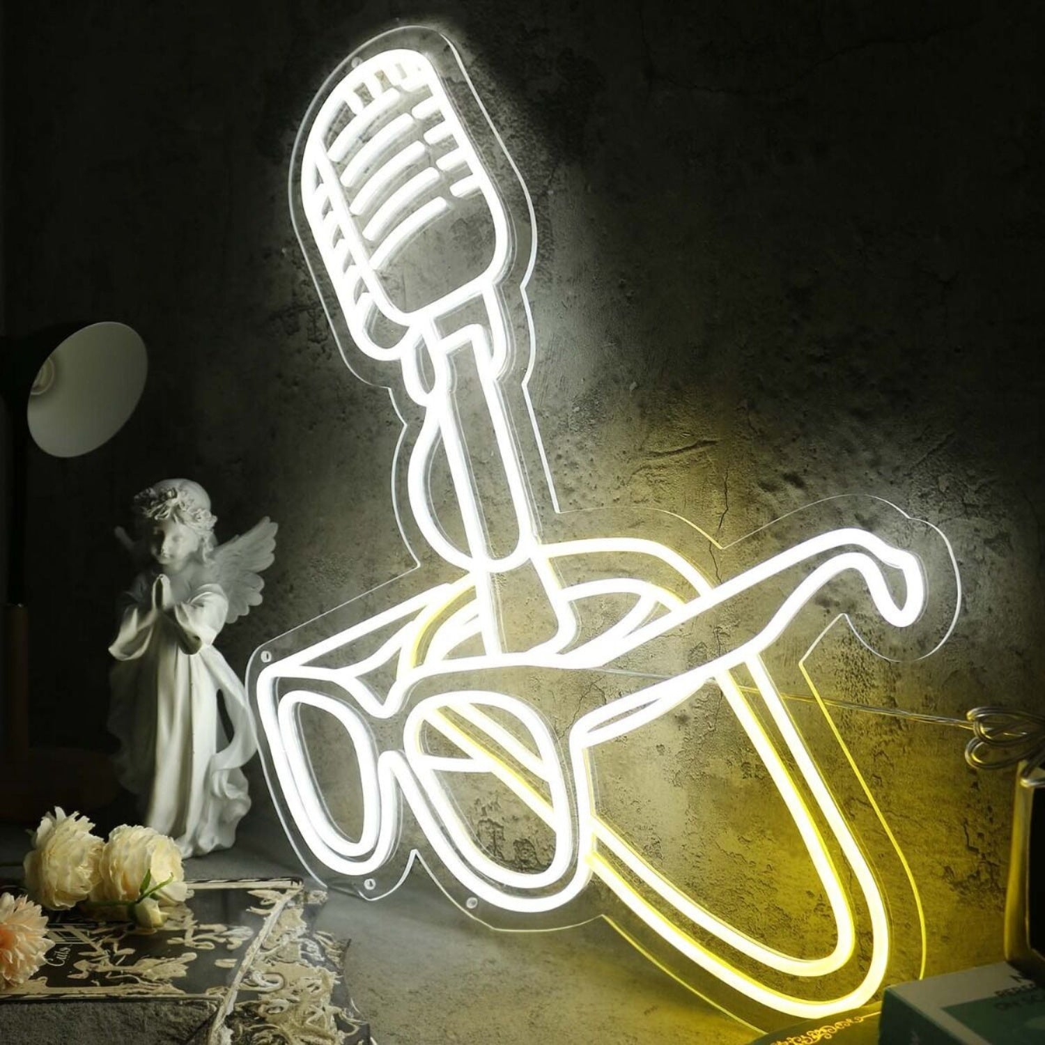 Microphone And Glasses Custom Led Neon Sign - Shineneon