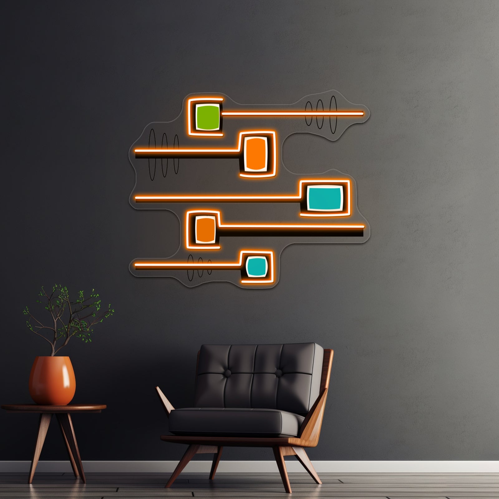 Midcentury Modern Abstract Wall Artwork Neon Signs | Shineneon