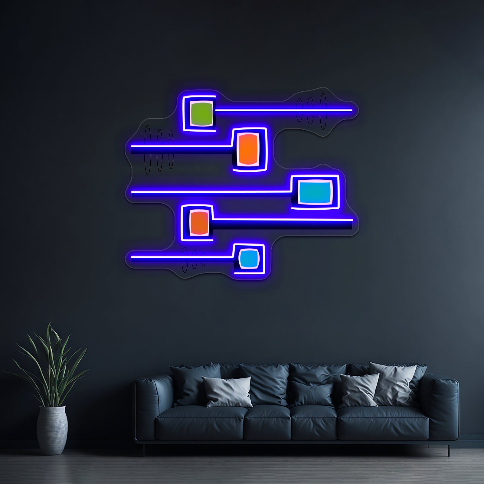 Midcentury Modern Abstract Wall Artwork Neon Signs | Shineneon