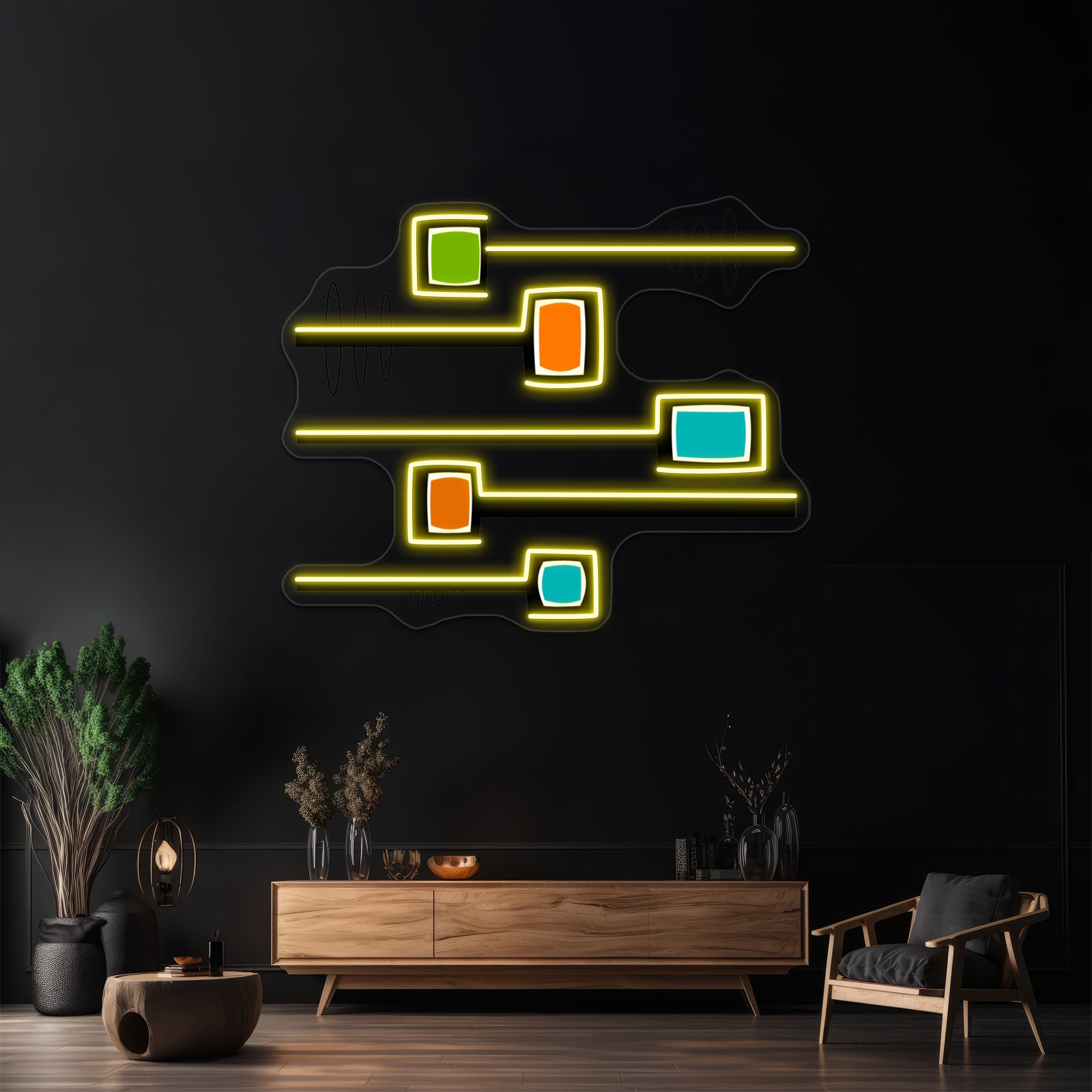 Midcentury Modern Abstract Wall Artwork Neon Signs | Shineneon