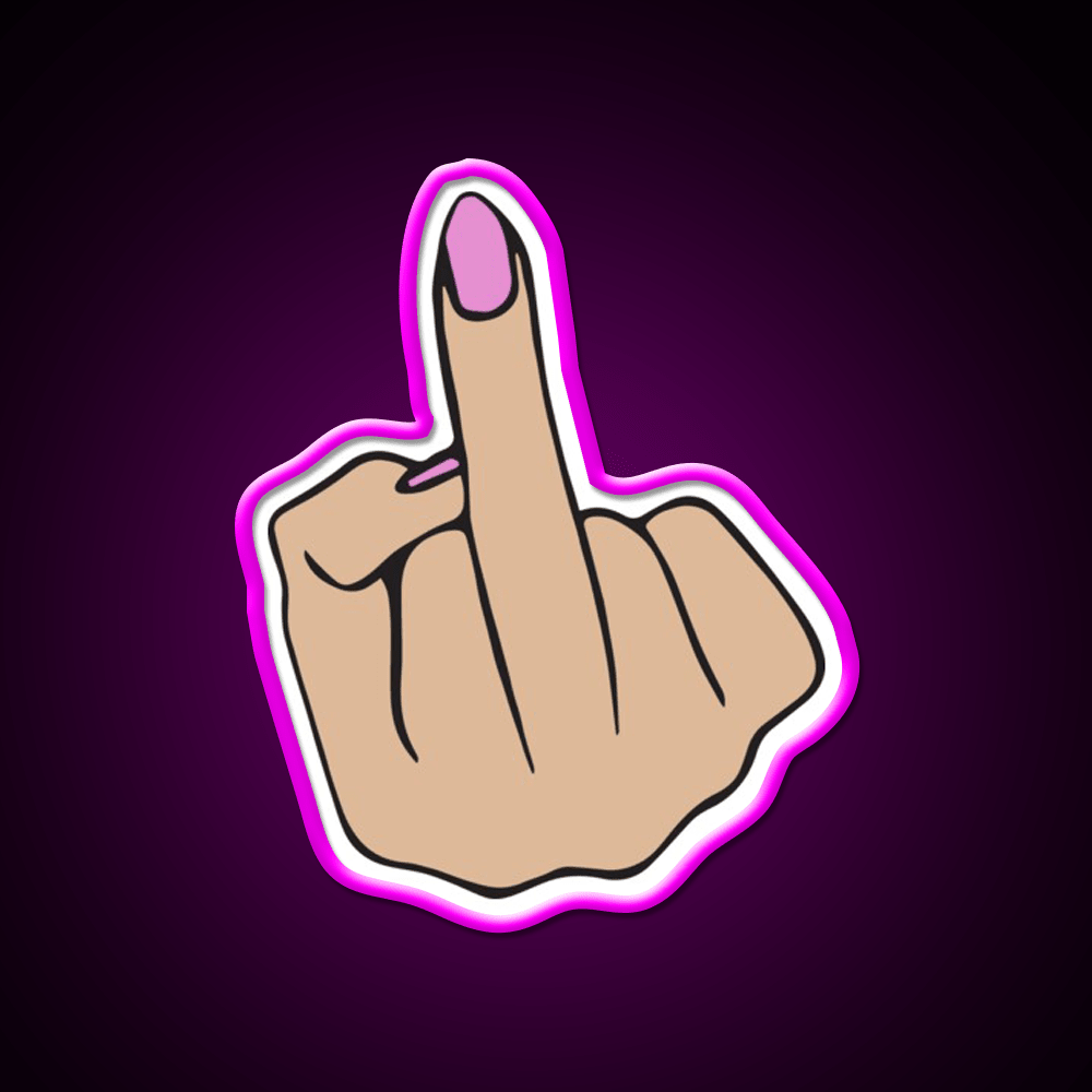 Middle Finger Nail Salon Led Neon Sign Rgb Color - Shineneon