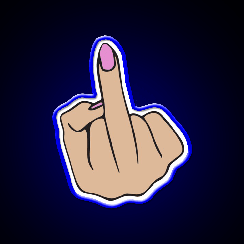 Middle Finger Nail Salon Led Neon Sign Rgb Color - Shineneon
