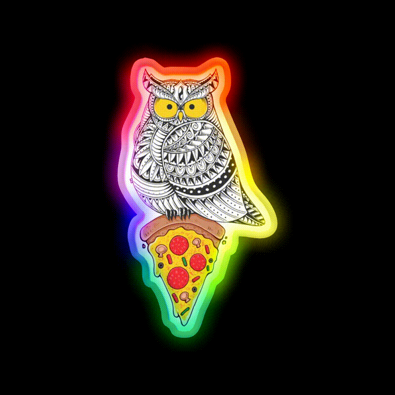 Midnight Snack Fast Food Led Neon Sign For Burger Place Rgb Color - LED neon sign close-up detail