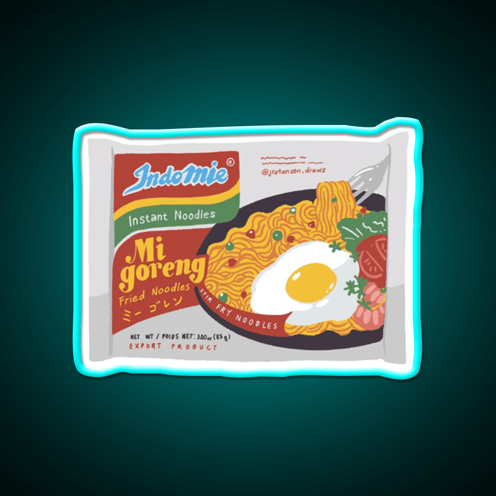 Mie Goreng Indomie Fast Food Led Neon Sign For Burger Place Rgb Color - Shineneon