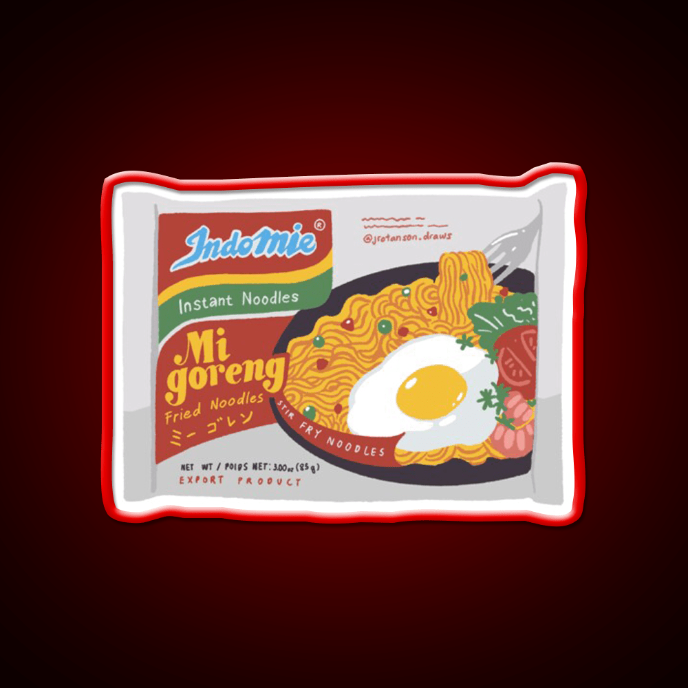 Mie Goreng Indomie Snack Food Led Neon Sign Rgb Color - Shineneon