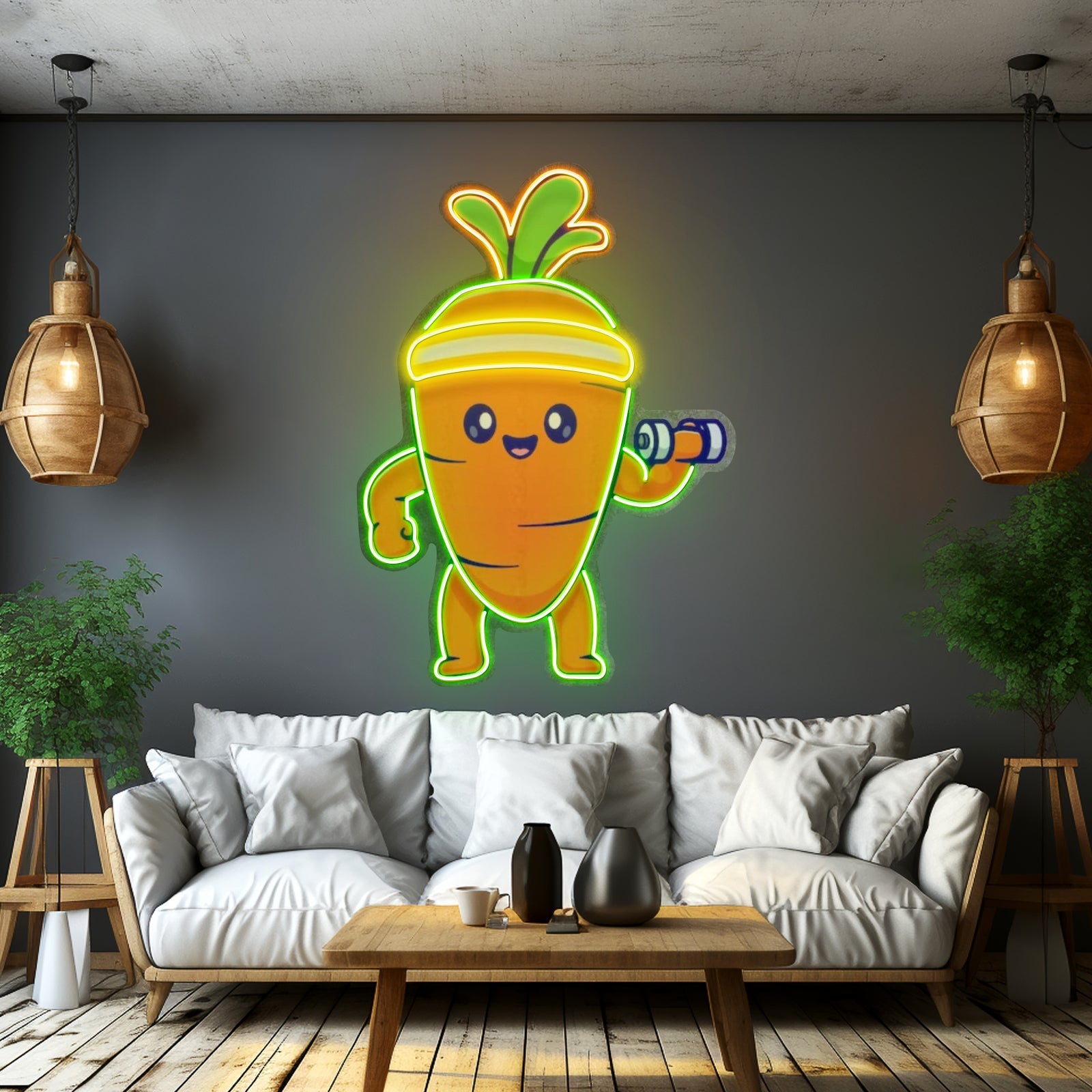 Mighty Baby Carrot Neon Acrylic Artwork - Shineneon