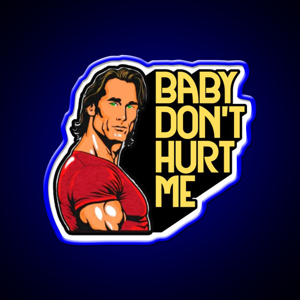 Mike Ohearn Meme Baby Dont Hurt Me Gym Fitness Led Neon Sign Rgb Color
