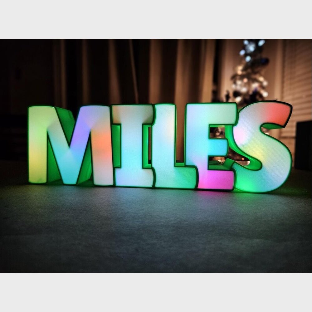 Miles 3D Frontlit And Backlit Channel Letter Led Light Sign - Shineneon