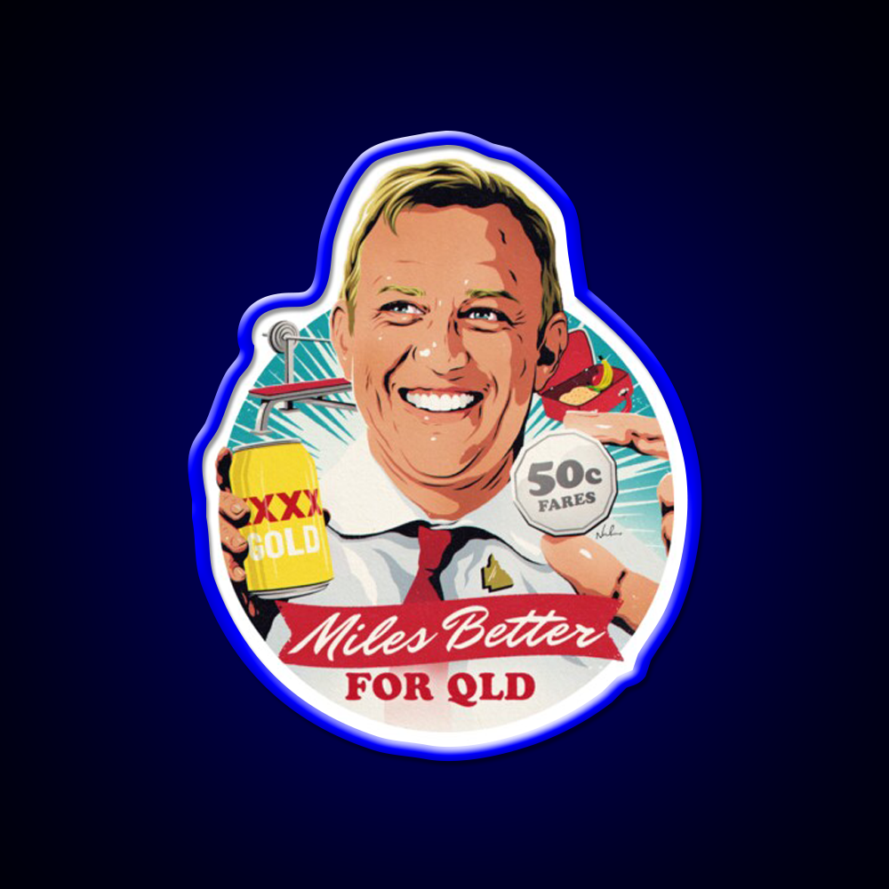 Miles Better For Qld Beer Bar Decor Led Neon Sign Rgb Color