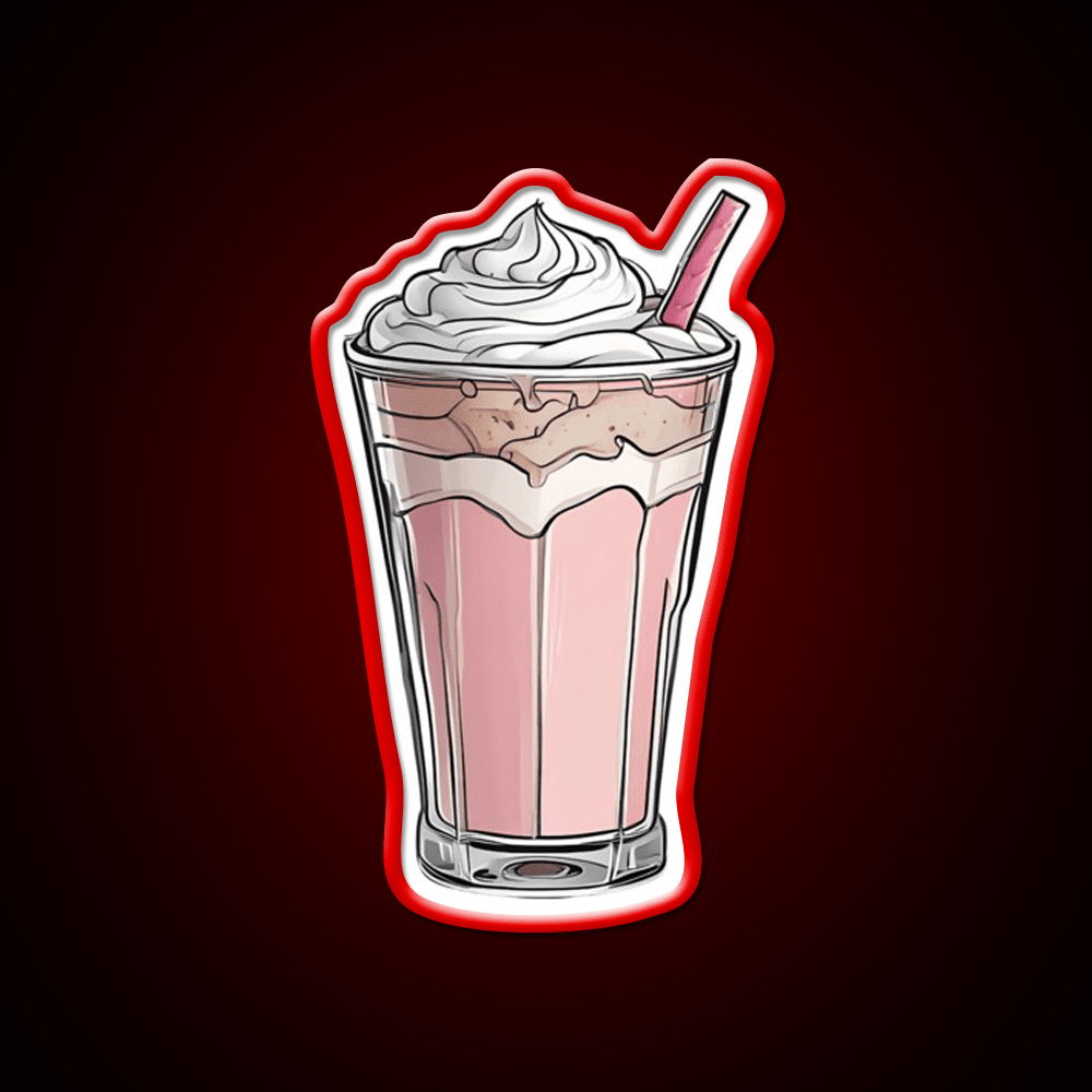 Milkshake Fast Food Led Neon Sign For Burger Place Wall Art Rgb Color - Shineneon