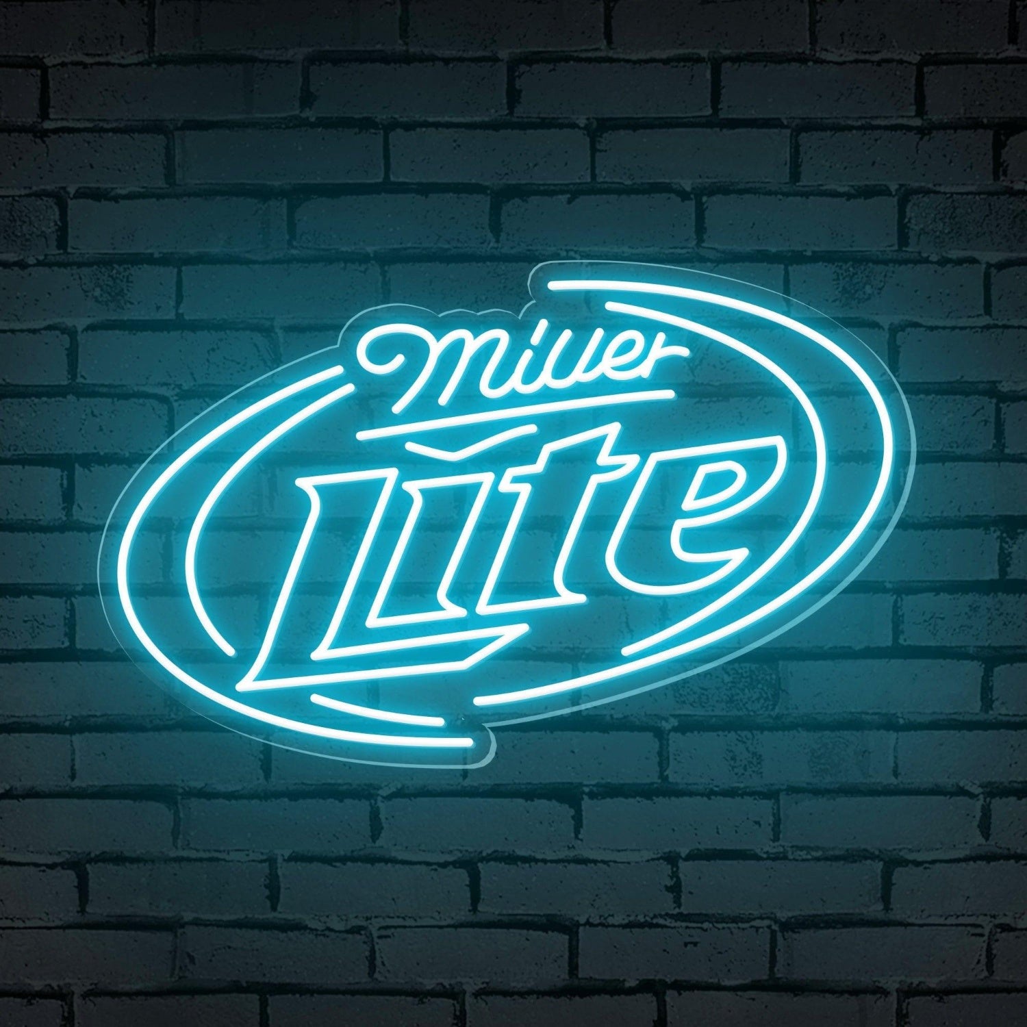Miller Lite Red-Blue Oval Led Neon Sign For Bar Decor | Shineneon