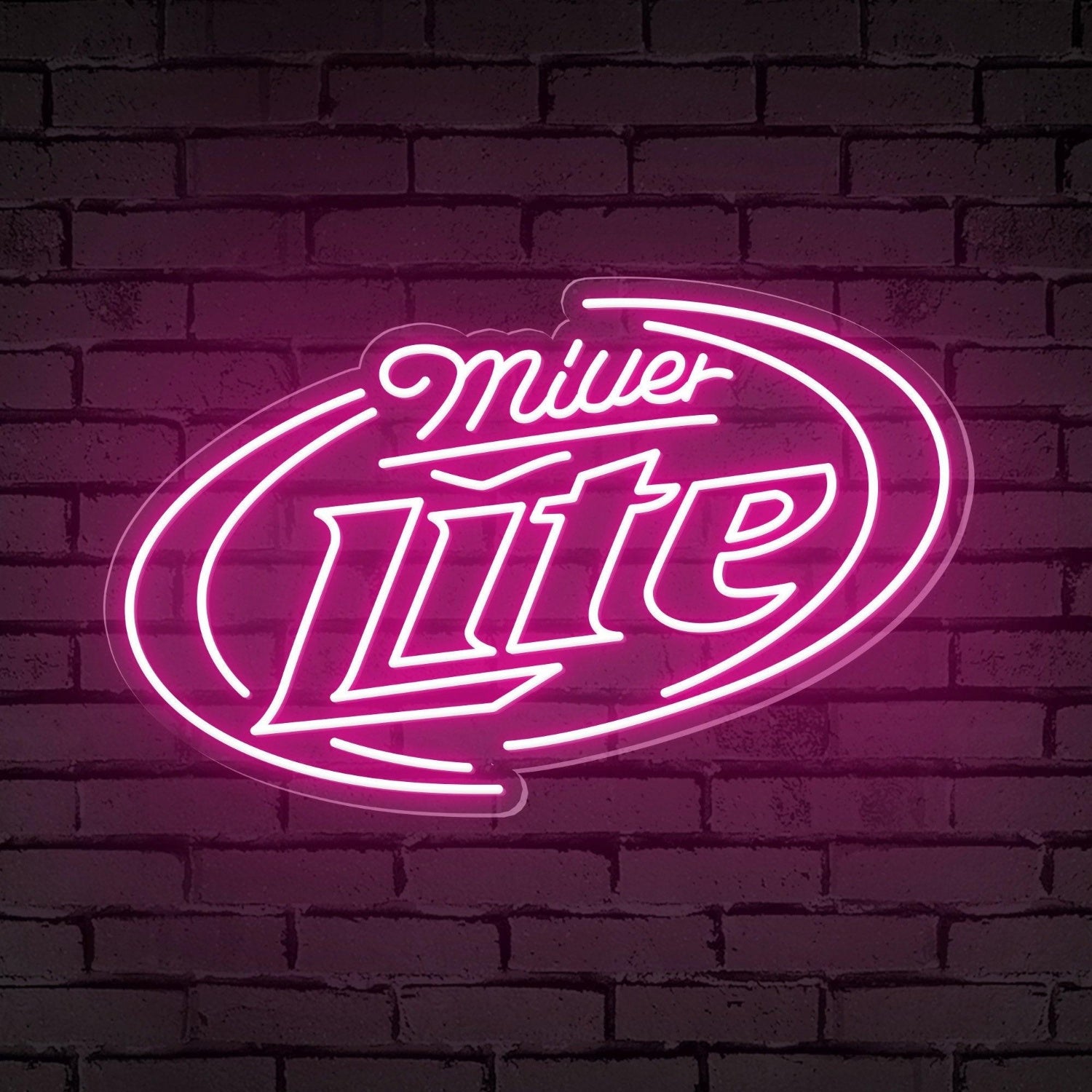 Miller Lite Red-Blue Oval Led Neon Sign For Bar Decor | Shineneon
