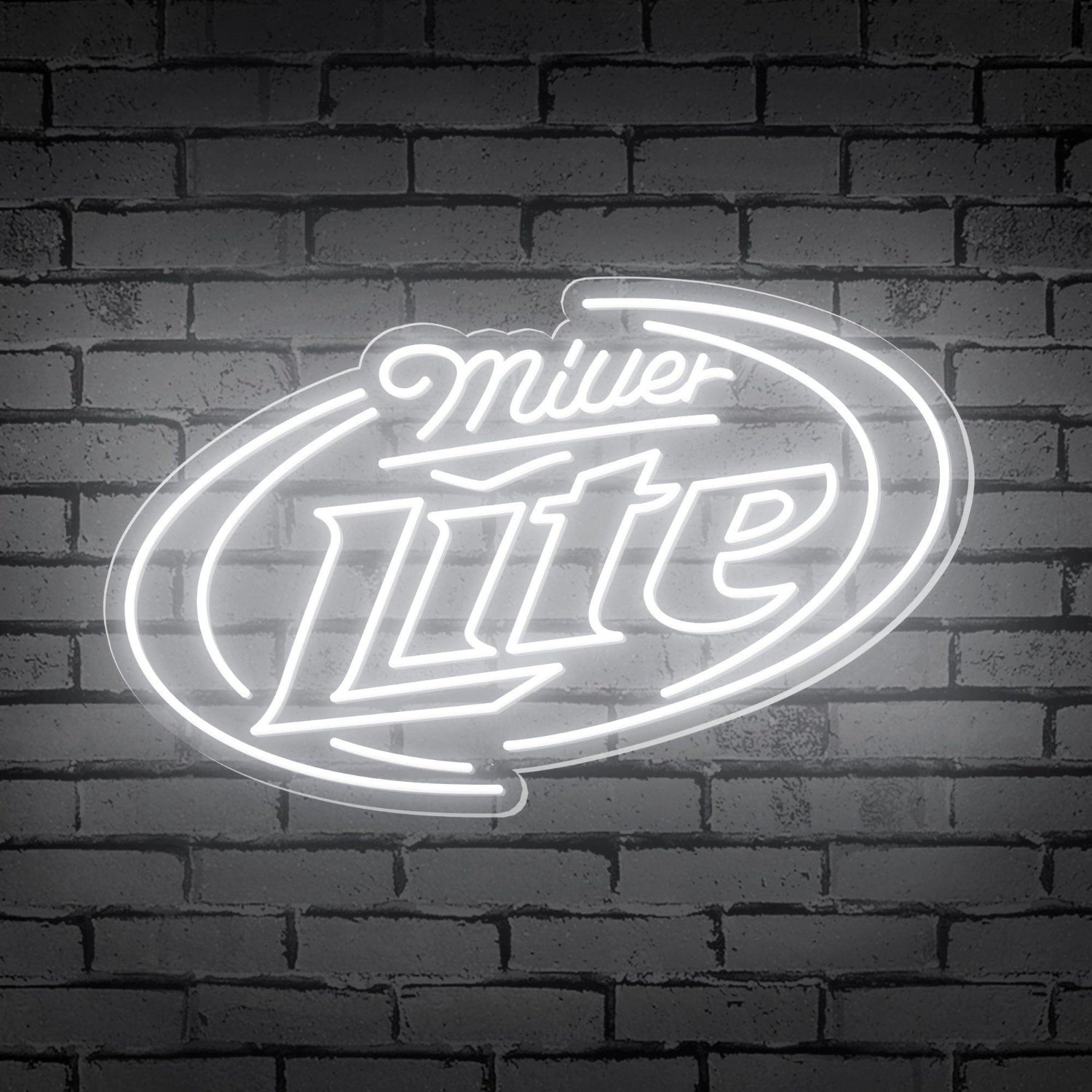 Miller Lite Red-Blue Oval Led Neon Sign For Bar Decor | Shineneon
