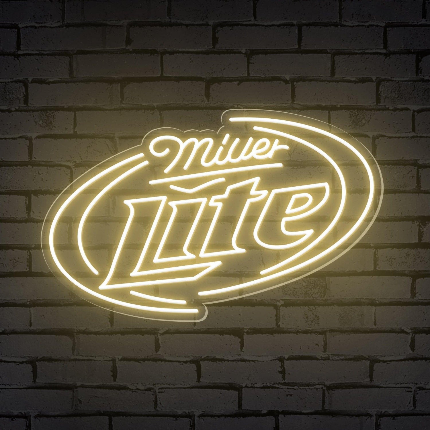 Miller Lite Red-Blue Oval Led Neon Sign For Bar Decor | Shineneon