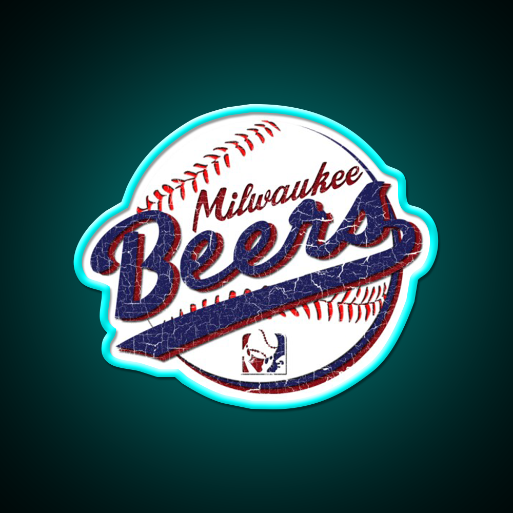 Milwaukee Beers Beer Bar Decor Led Neon Sign Rgb Color - Size and dimension reference