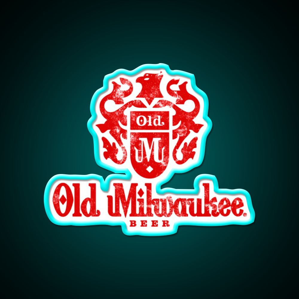 Milwaukee Classic Beer Bar Decor Led Neon Sign Rgb Color - Size and dimension reference