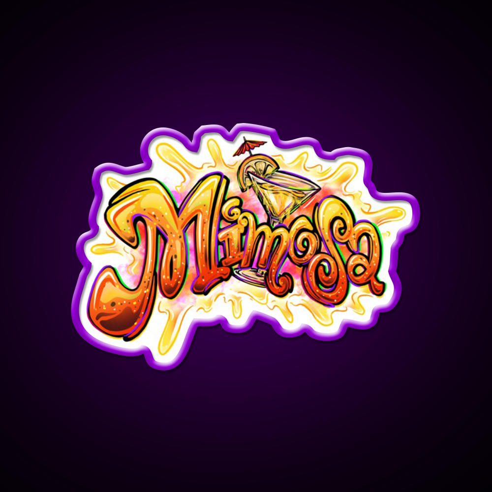 Mimosa Graffiti Hemp Inspired Green Leaf Led Neon Sign Rgb Color - LED neon sign view 9