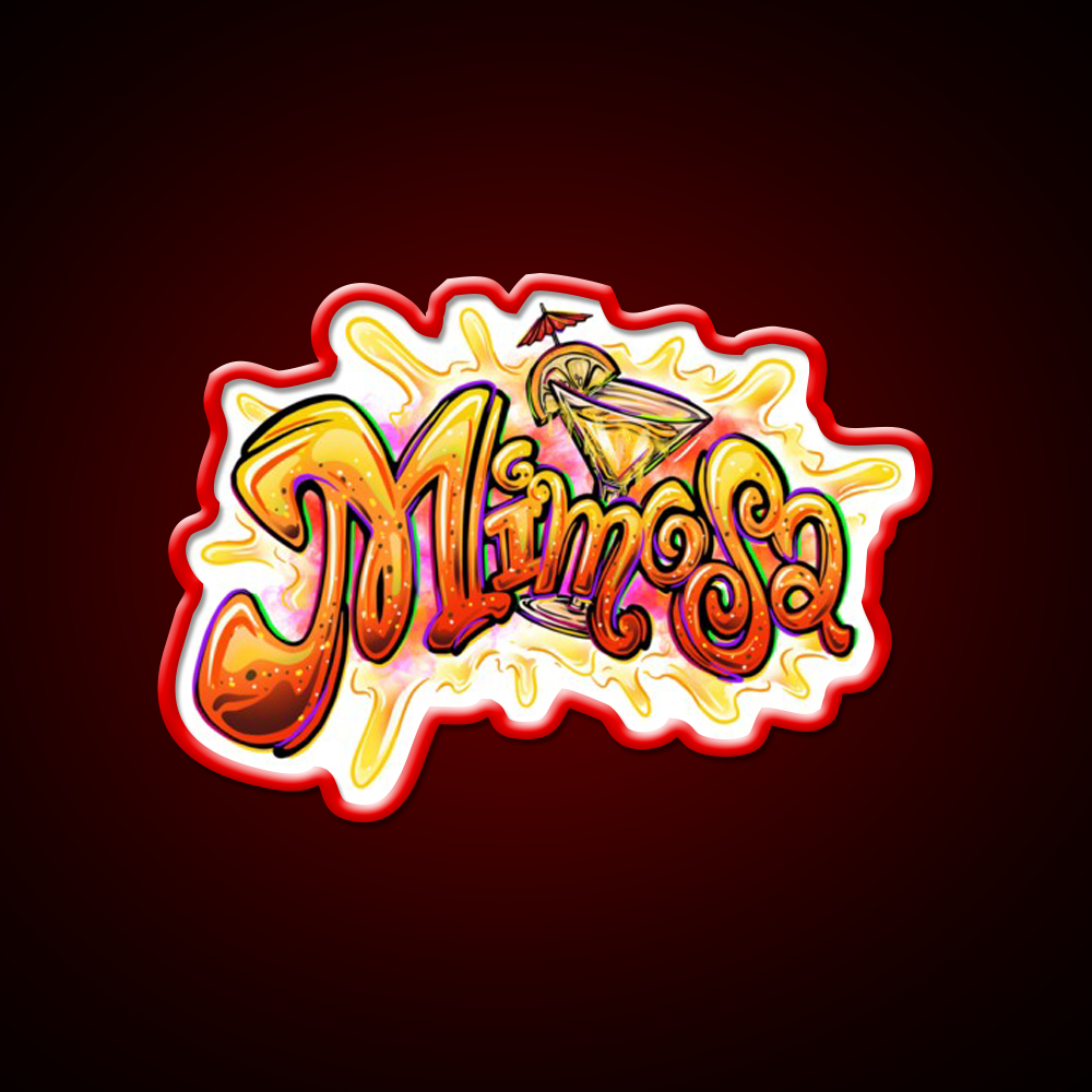 Mimosa Graffiti Hemp Inspired Green Leaf Led Neon Sign Rgb Color - LED neon sign view 10