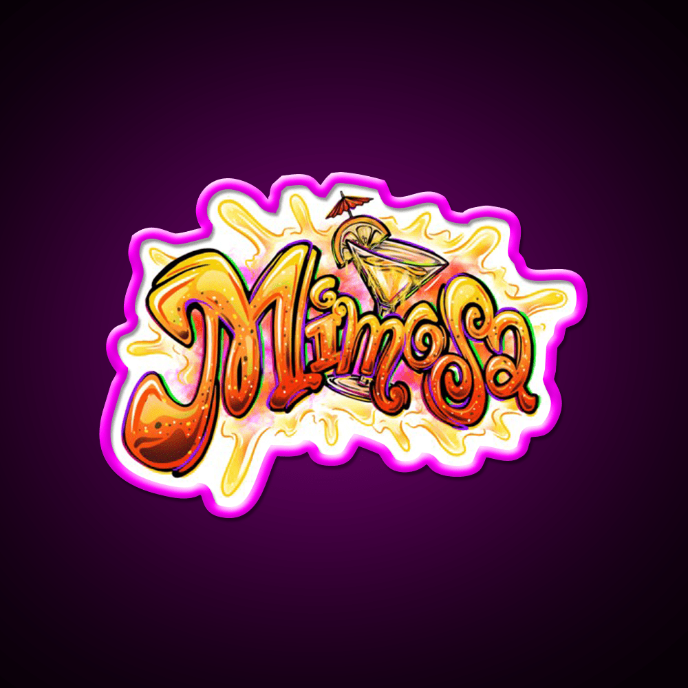 Mimosa Graffiti Hemp Inspired Green Leaf Led Neon Sign Rgb Color - Shineneon