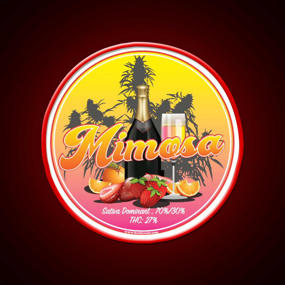 Mimosa Strain Art Hemp Inspired Green Leaf Led Neon Sign Rgb Color - Shineneon