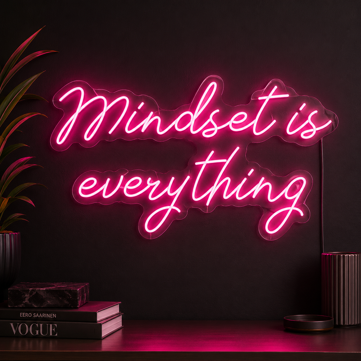 Mindset Is Everything LED Neon Sign - 02 High-Converting Product Image