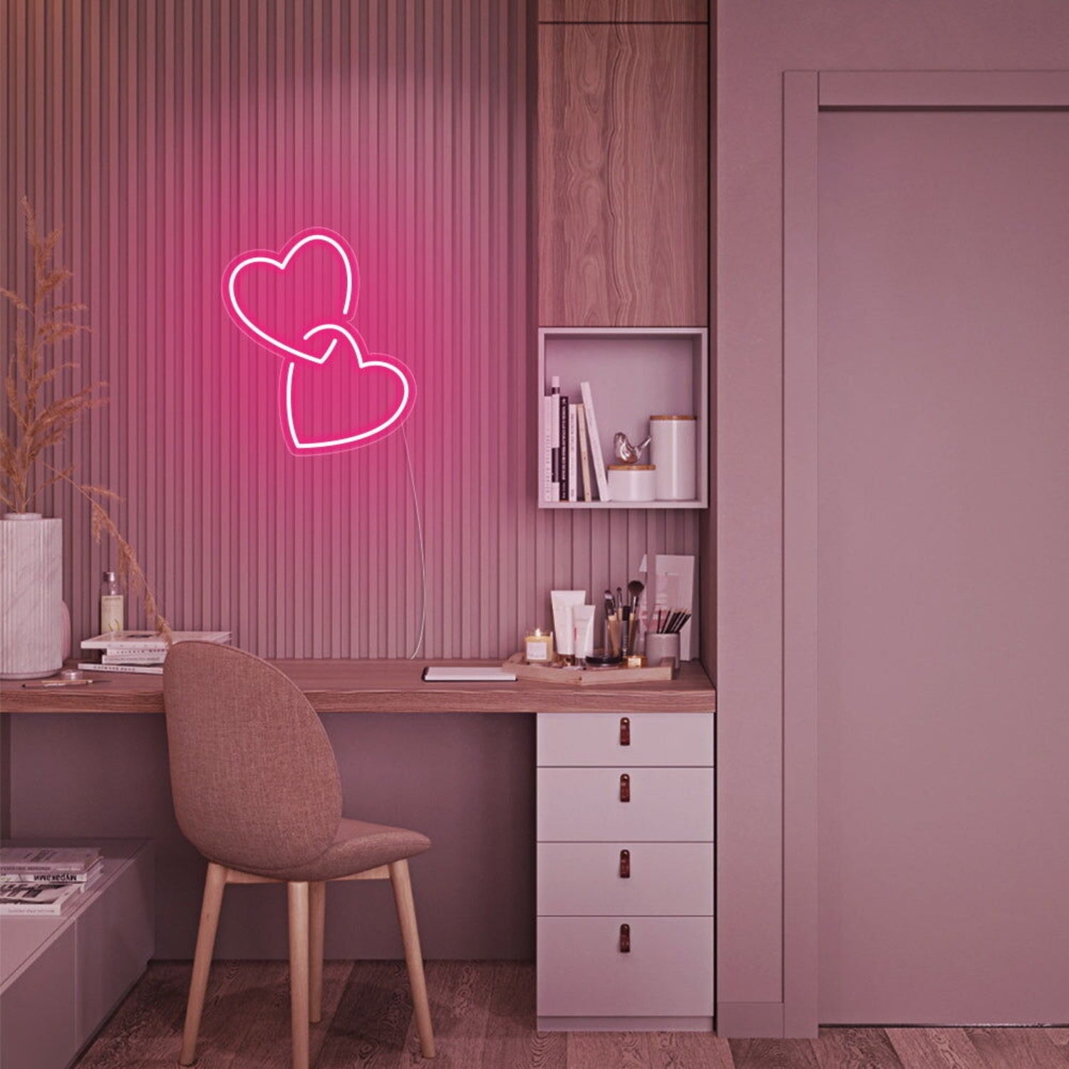 Mini Hearts Lock Neon Sign | Shineneon