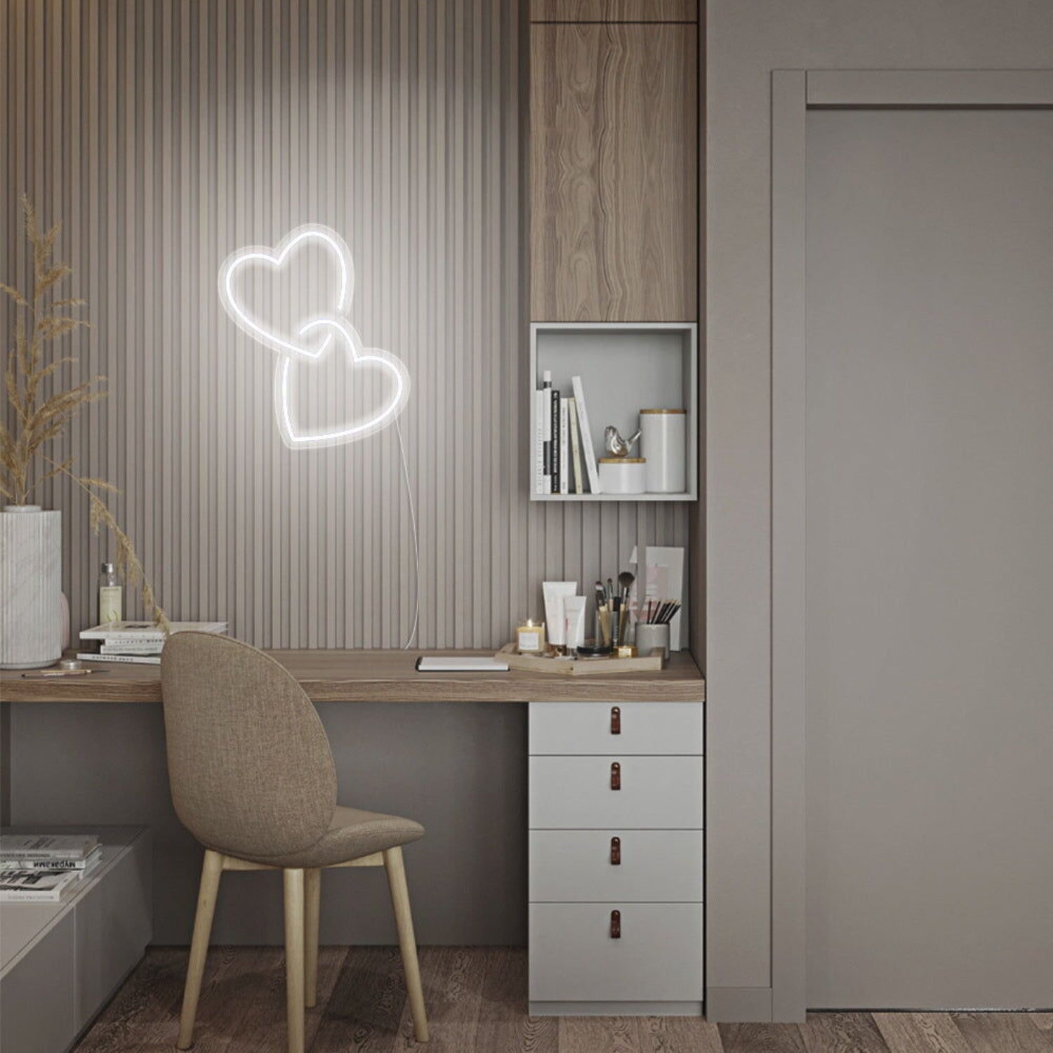 Mini Hearts Lock Neon Sign | Shineneon