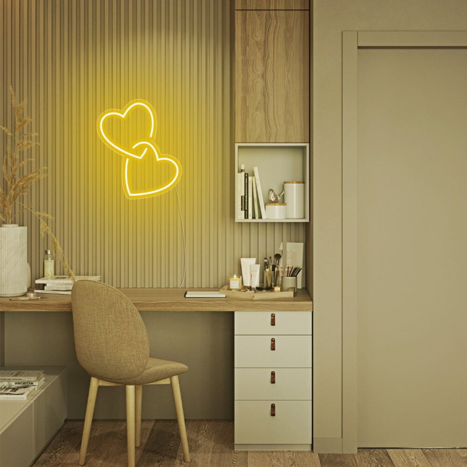 Mini Hearts Lock Neon Sign | Shineneon