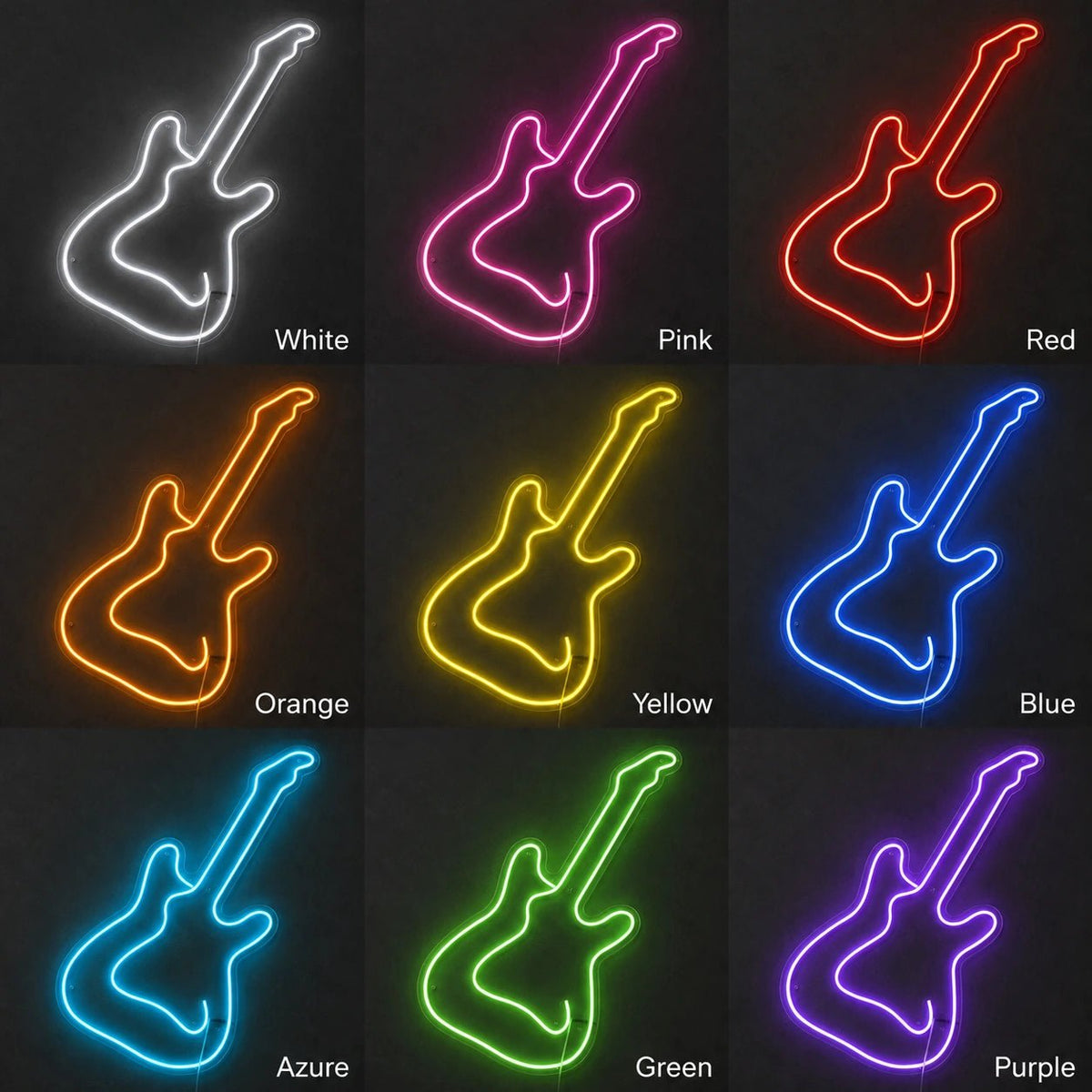 Minimal Electric Guitar LED Neon Sign - Shineneon