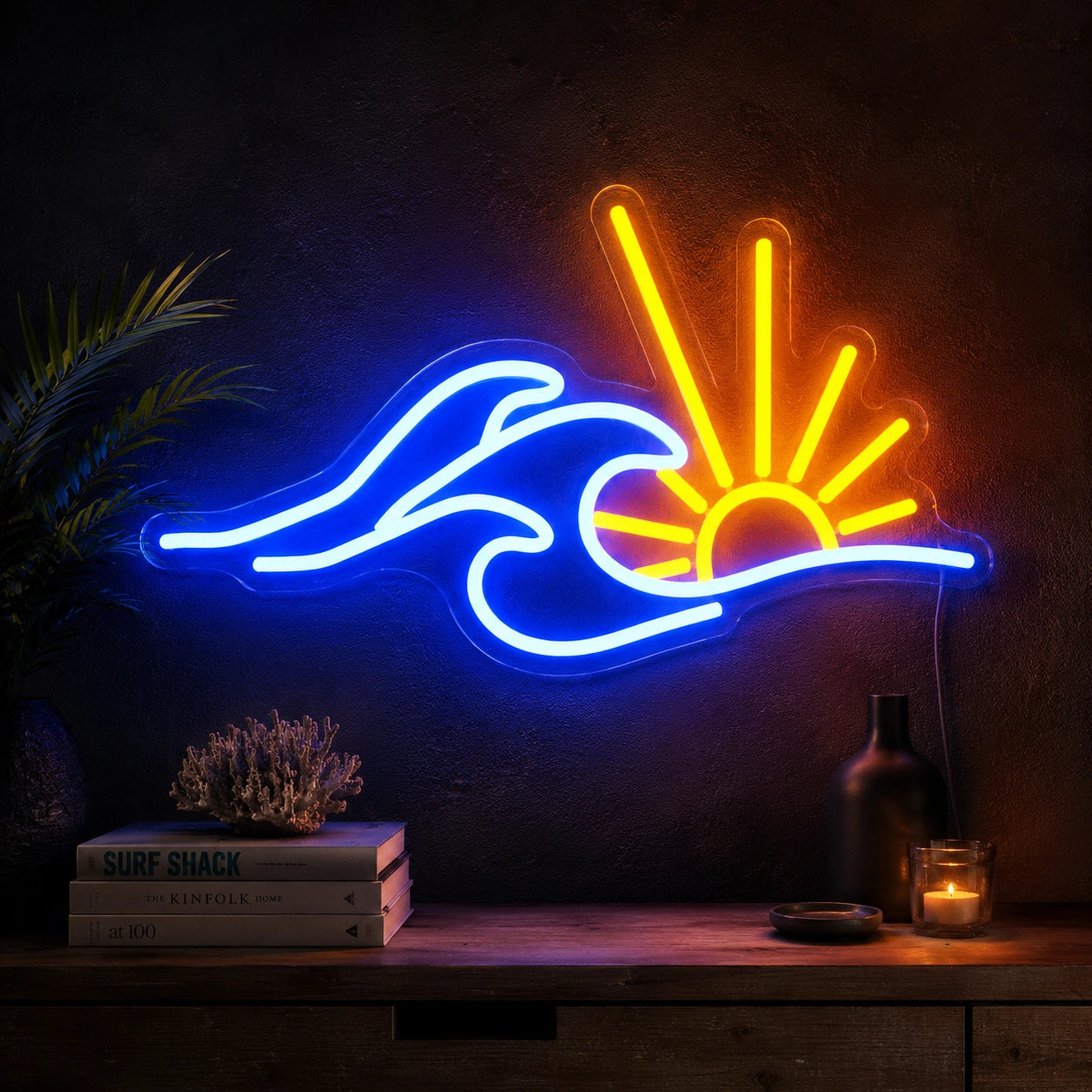 Minimal Sunrise Wave Neon Sign LED Neon Sign high-converting product image