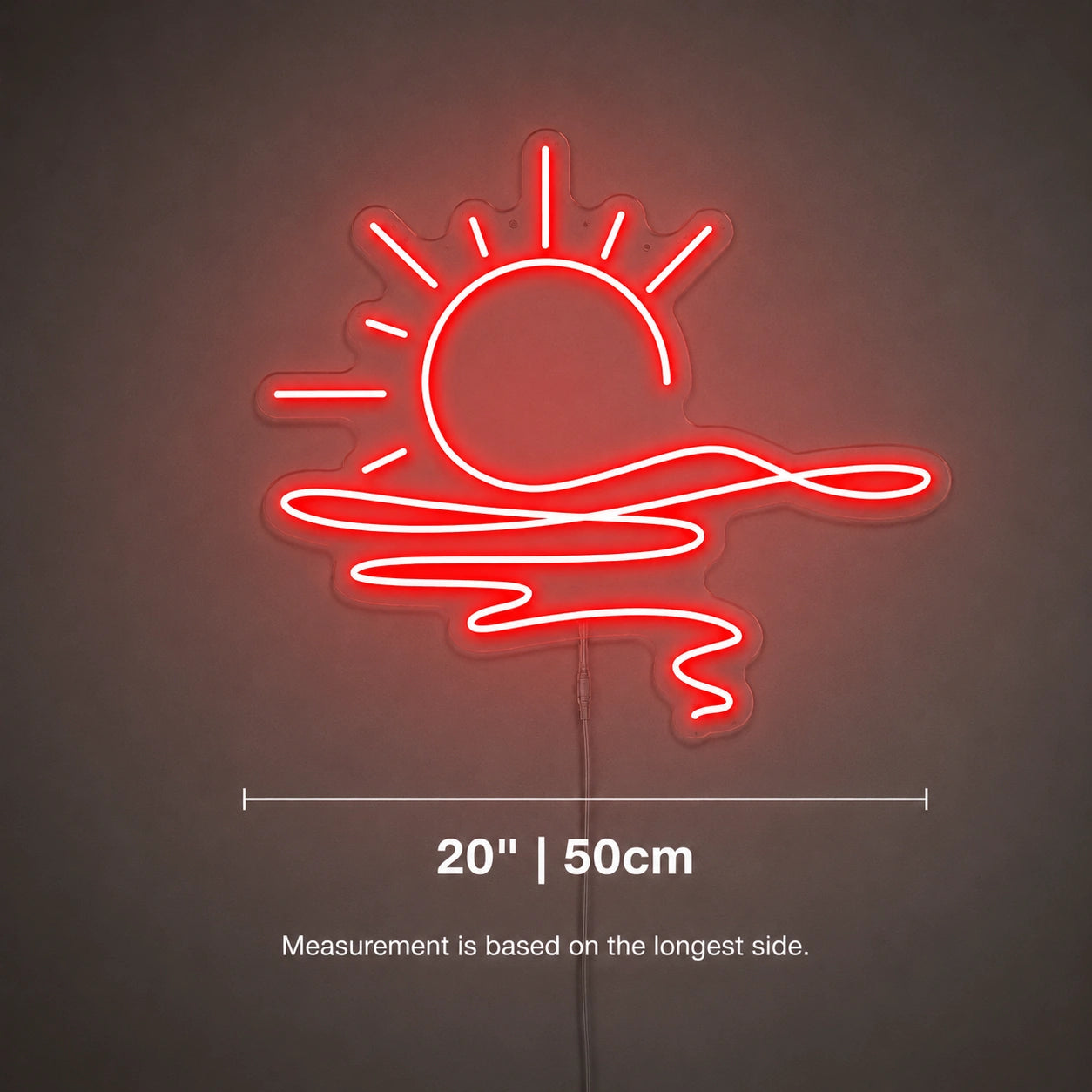 Minimal Sunset Wall Neon Sign LED Neon Sign size image