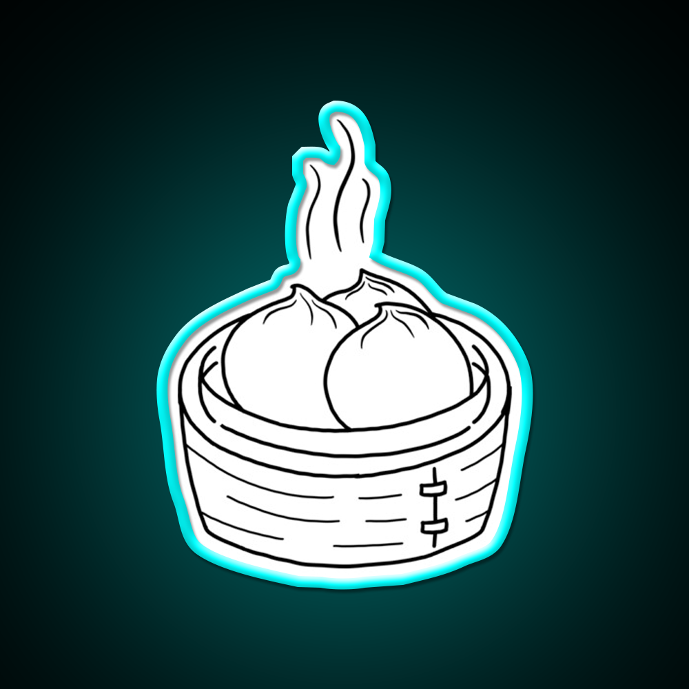 Minimalist Dumpling Led Neon Sign Chinese Food Rgb Color