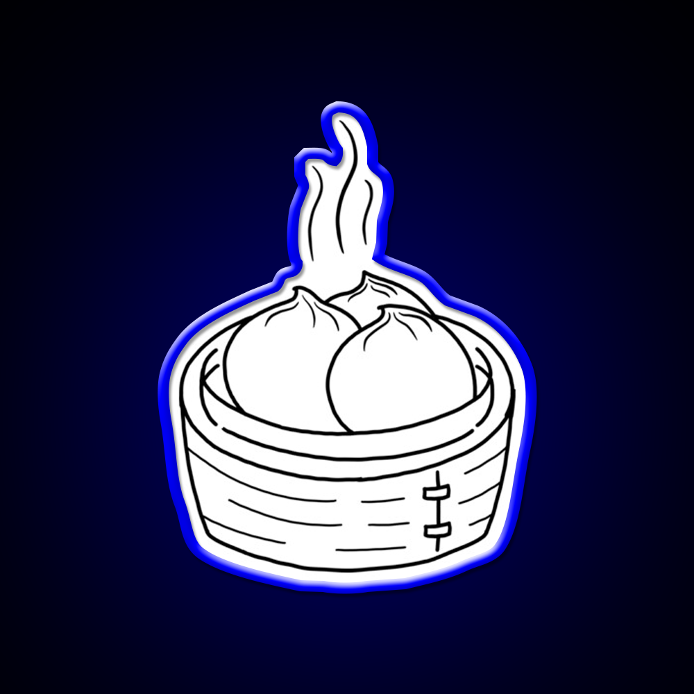 Minimalist Dumpling Led Neon Sign Chinese Food Rgb Color