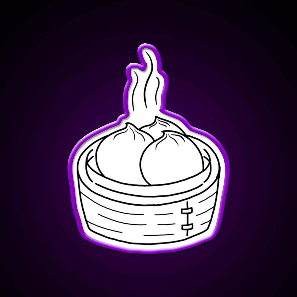 Minimalist Dumpling Led Neon Sign Chinese Food Rgb Color