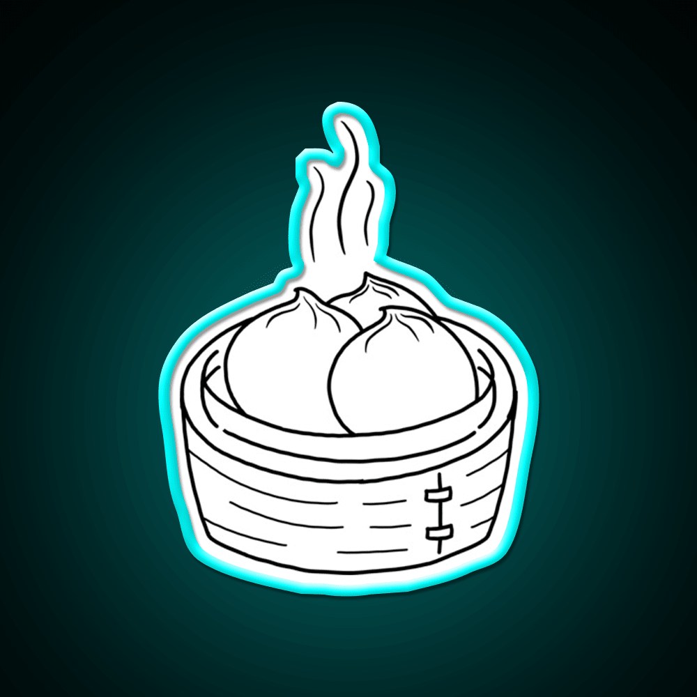 Minimalist Dumpling Led Neon Sign Chinese Food Rgb Color - Shineneon