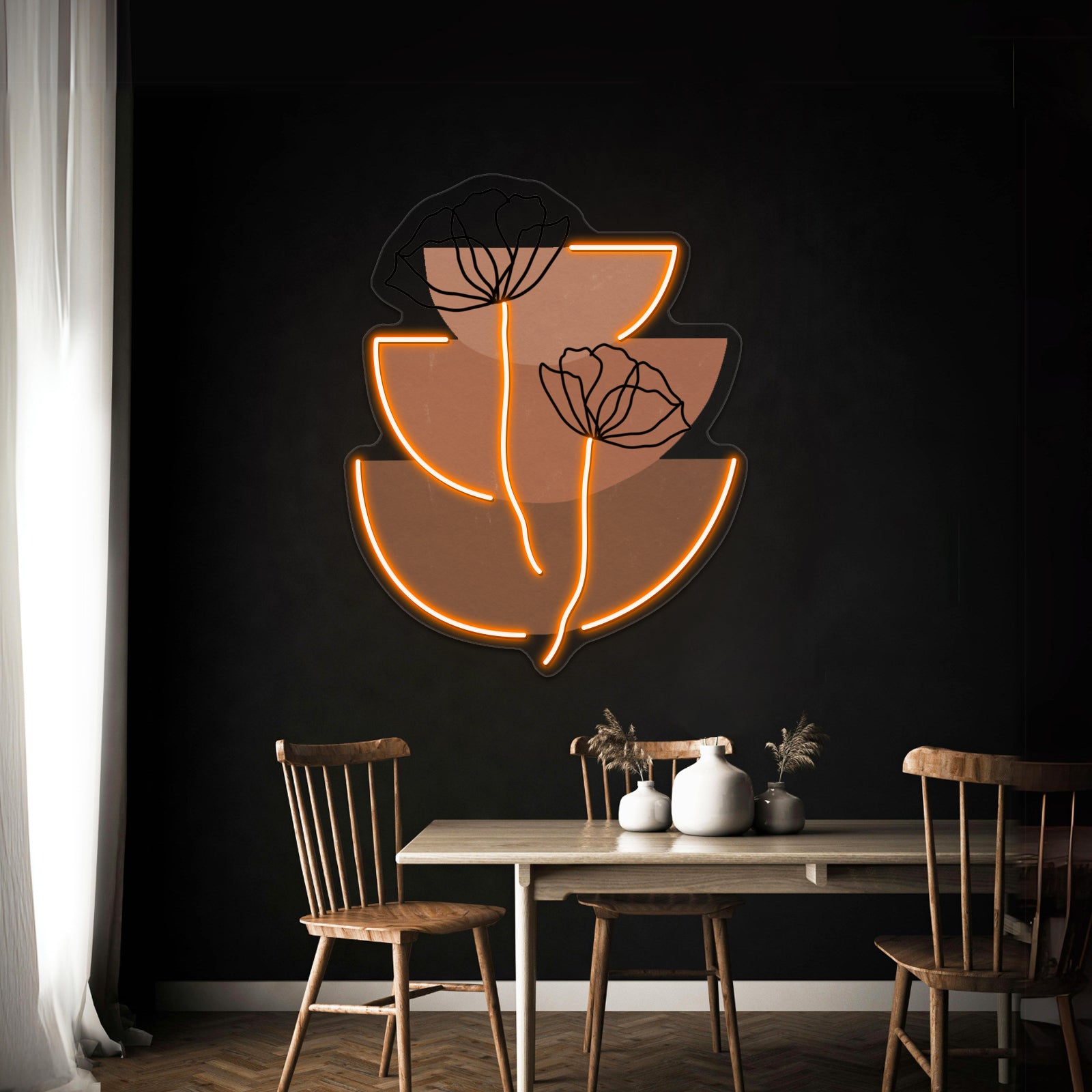 Minimalist Flower Wall Artwork Neon Signs | Shineneon