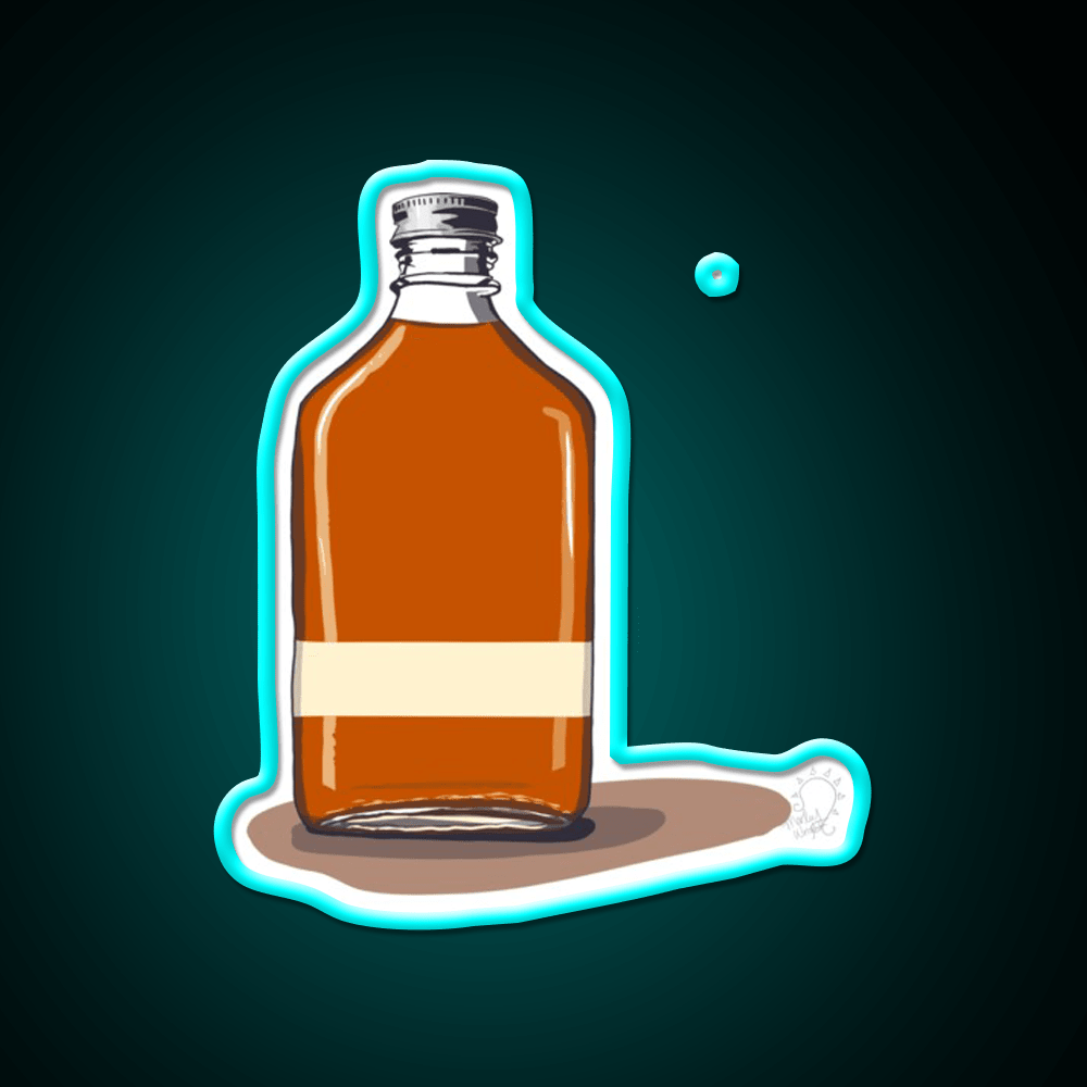 Minimalist Whiskey Bottle Whiskey Drink Bar Led Neon Sign Rgb Color - Shineneon
